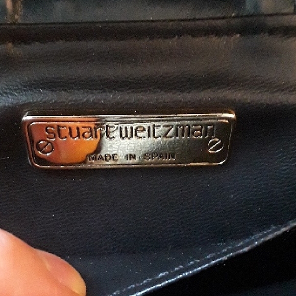 Stuart Weitzman Deep Navy Crossbody Bag, Lovely Suede and Leather - Picture 9 of 17